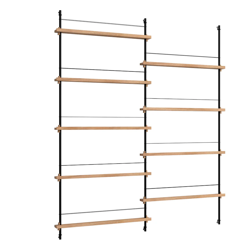 Magazine Hylly 162x188 cm, Tammi/Musta