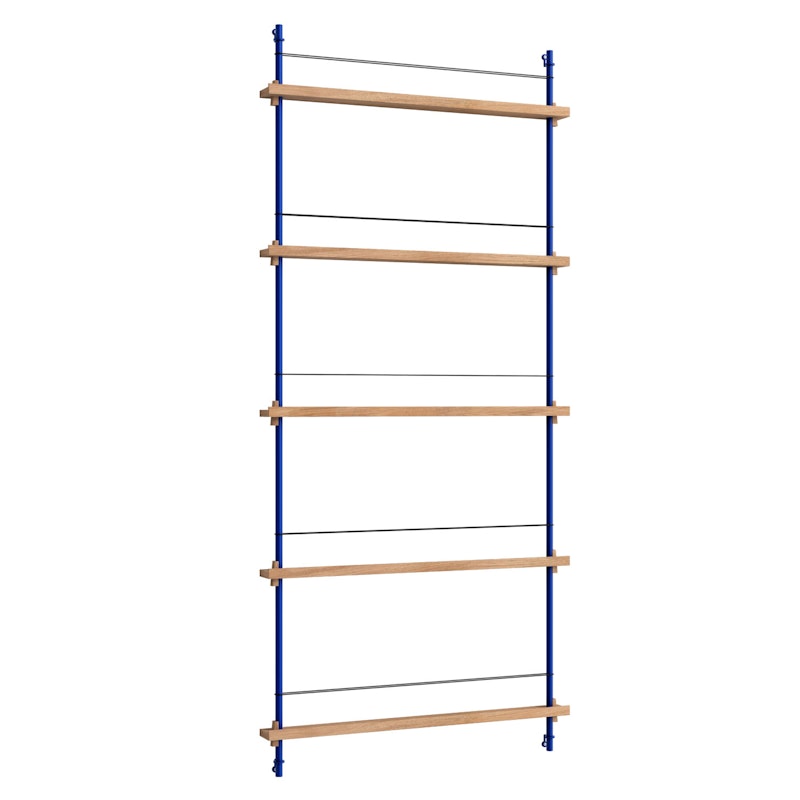 Magazine Hylly 85x188 cm, Tammi/Tummansininen