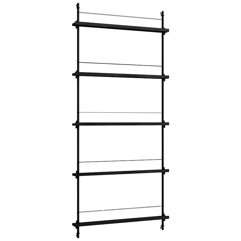Magazine Hylly 85x188 cm, Musta