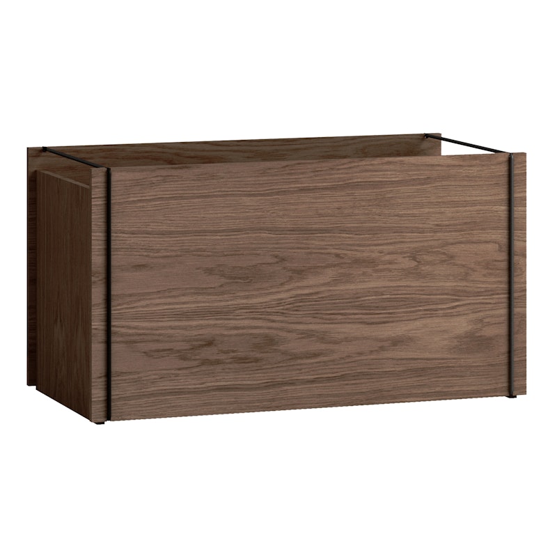 Laatikko 30x60 cm, Musta / Savustettu Tammi