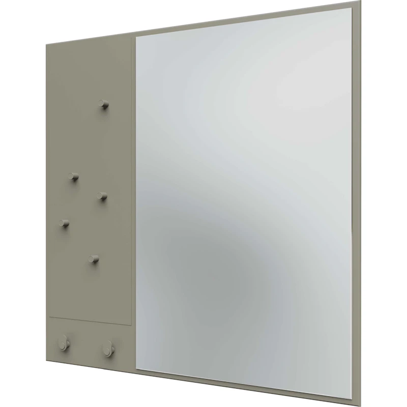 Memo Wall Mirror With Notice Board, Fennel
