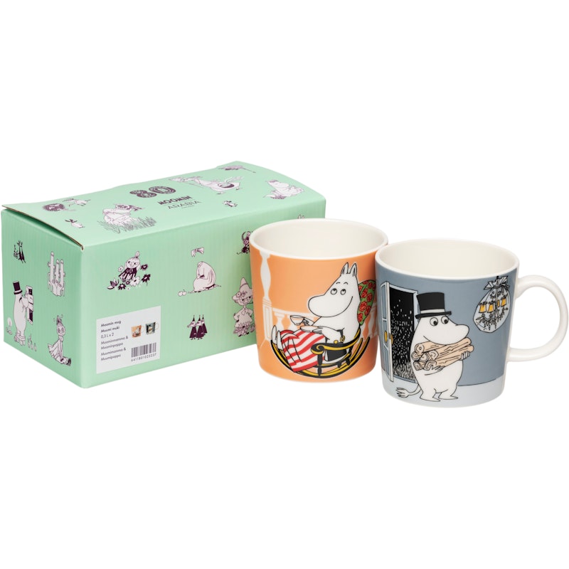 Muumi Muki Moominmamma & Moominpappa 30 cl 2 kpl:n pakkaus