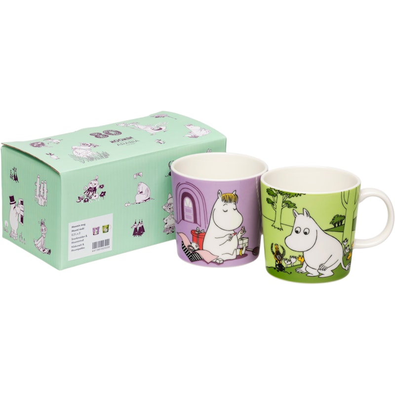 Muumi Muki Snorkmaiden & Moomintroll 30 cl 2 kpl:n pakkaus