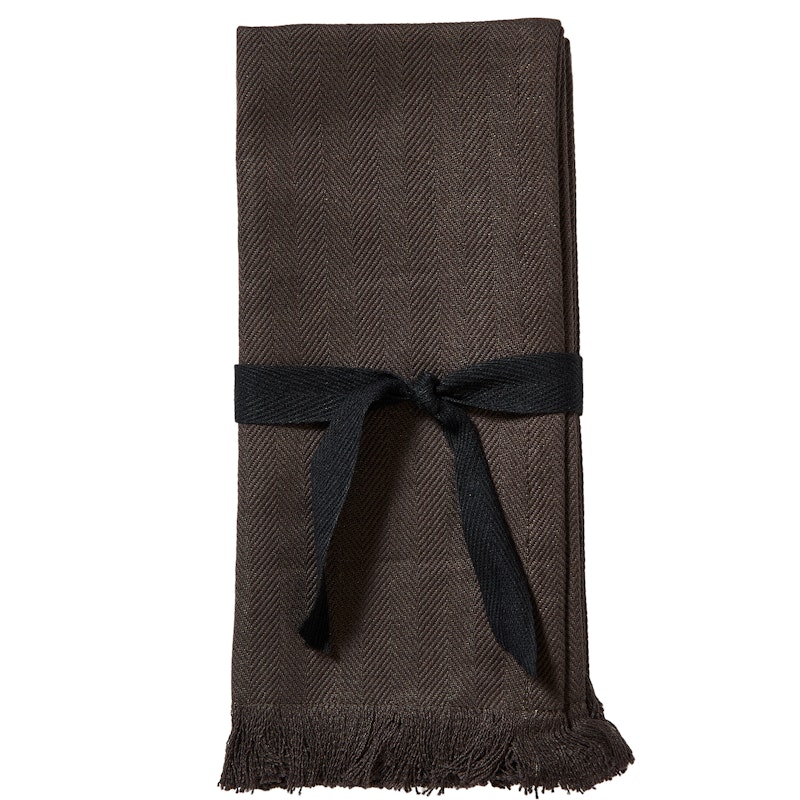 Umami Servetti 45x45 cm 2 kpl:n pakkaus, Ruskea / Musta