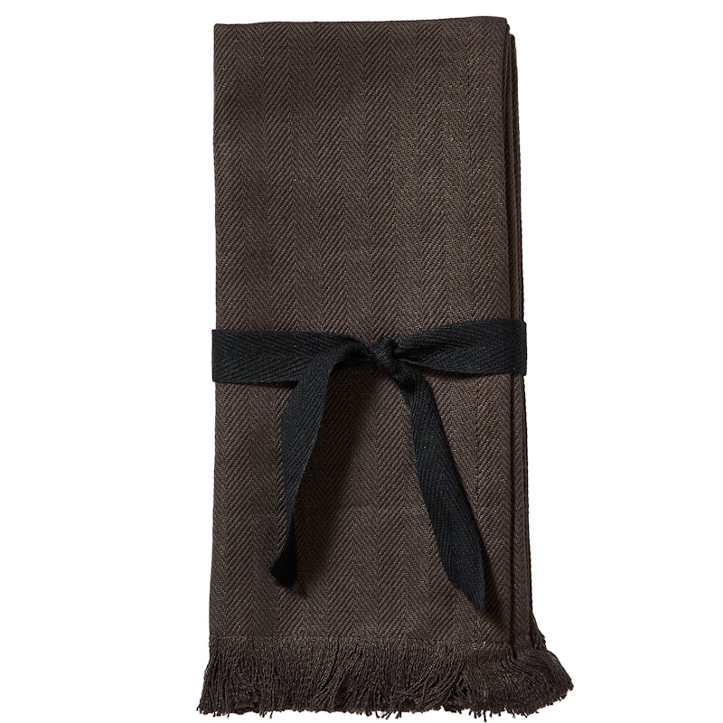 Umami Servetti 45x45 cm 2 kpl:n pakkaus, Ruskea / Musta