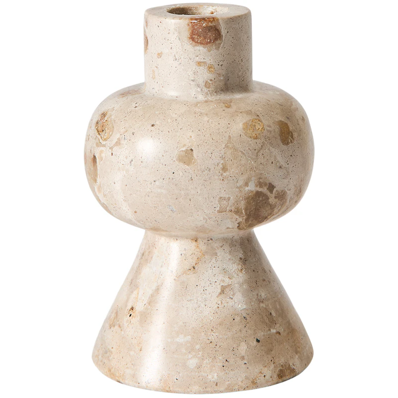 Vita Kynttilänjalka 12 cm, Seashell