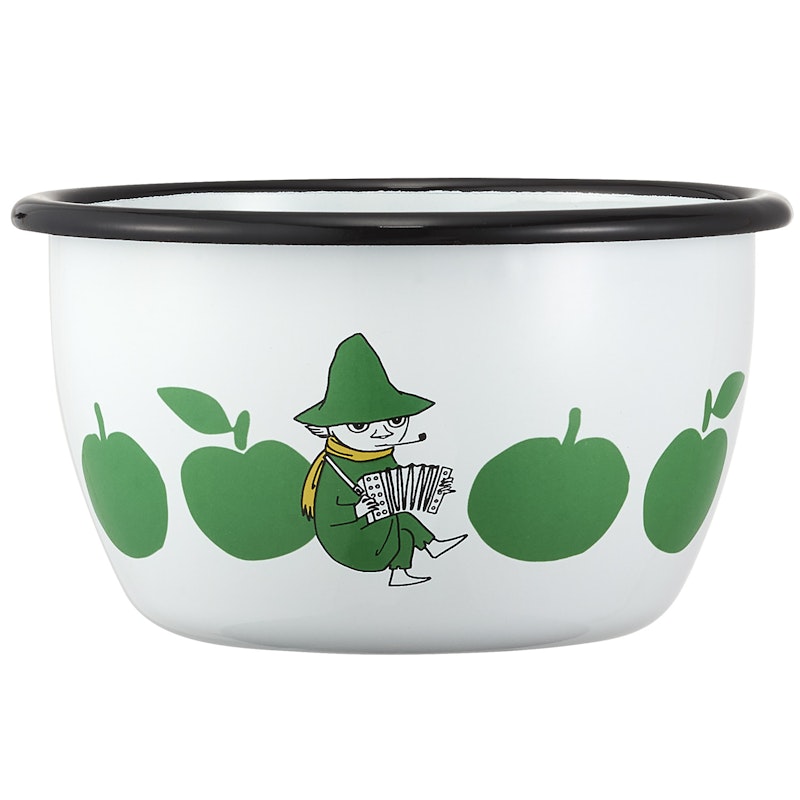 Moomin Joyfull Apples Emalikulho 6 dl, Vihreä