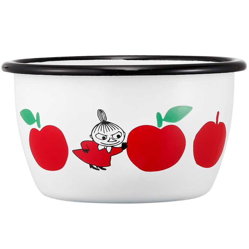 Moomin Joyfull Apples Emalikulho 3 dl, Punainen