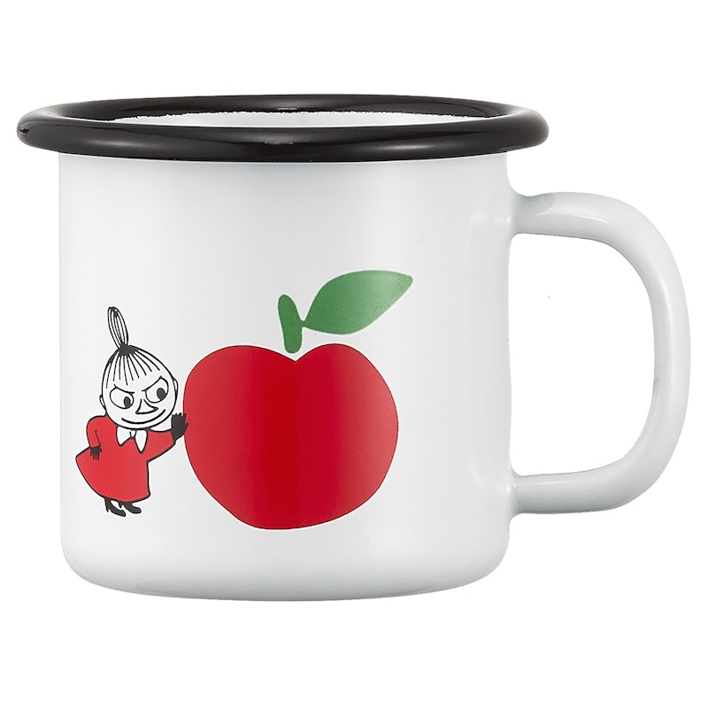 Moomin Joyfull Apples Emalimuki 1,5 dl, Punainen