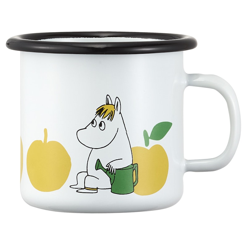 Moomin Joyfull Apples Emalimuki 1,5 dl, Keltainen