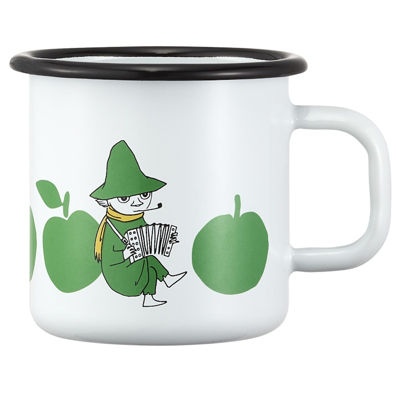 Moomin Joyfull Apples Emalimuki 1,5 dl, Vihreä