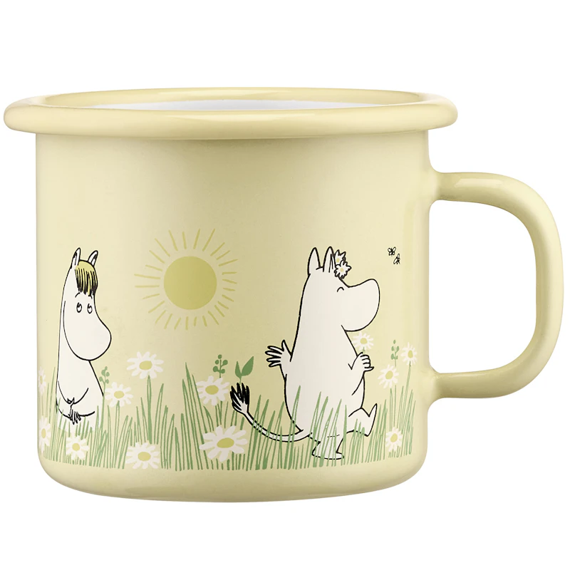 Moomin In the garden Emalimuki 25 cl, Keltainen