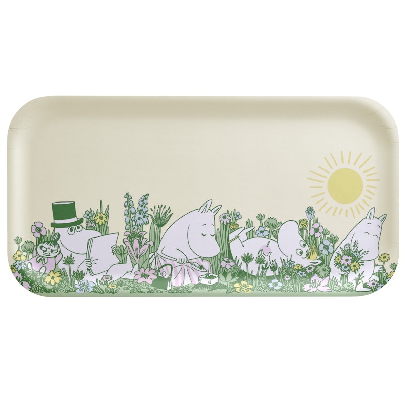Moomin In the garden 22x43 cm Tarjotin