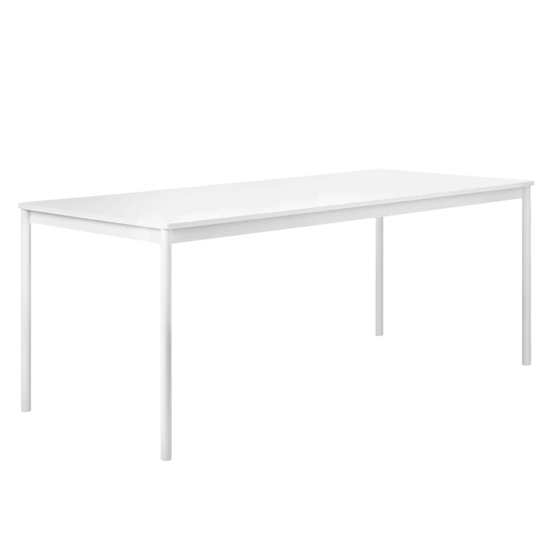 Base Pöytä 85x190 cm, Laminaatti Valkoinen