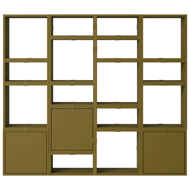Stacked Configuration 4 Kirjahylly, Tummanvihreä