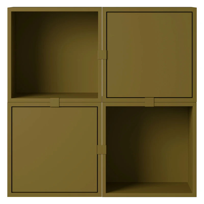 Stacked Configuration 4 Seinäsäilytys, Tummanvihreä