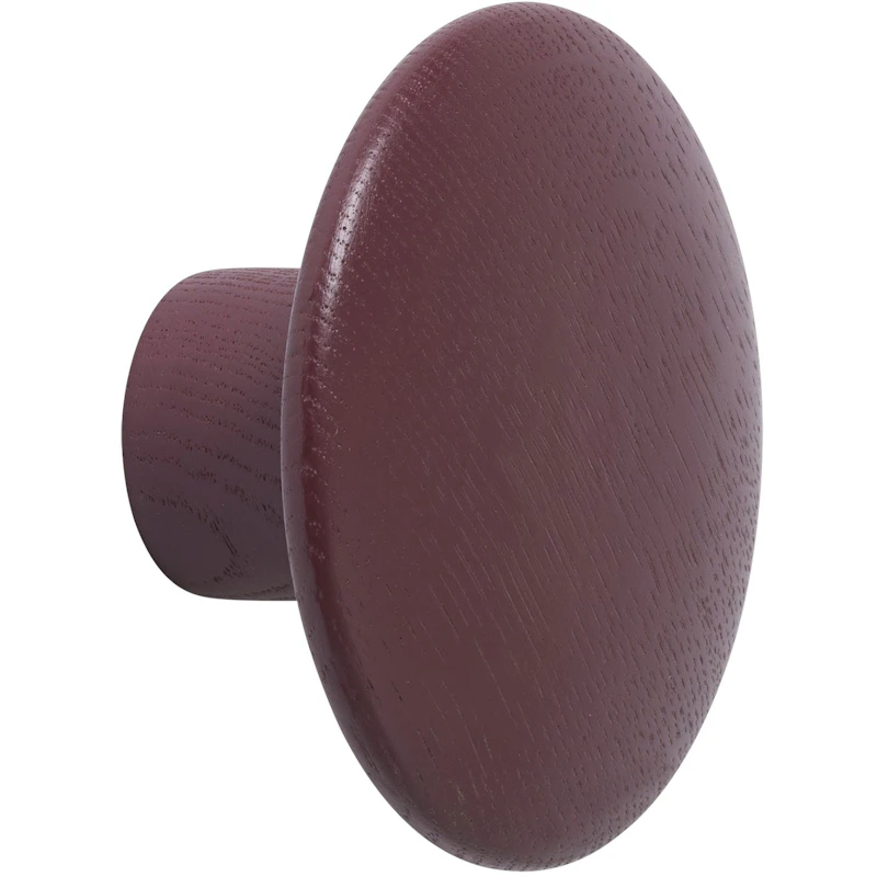 Dots Koukku Puu Ø9 cm, Viininpunainen
