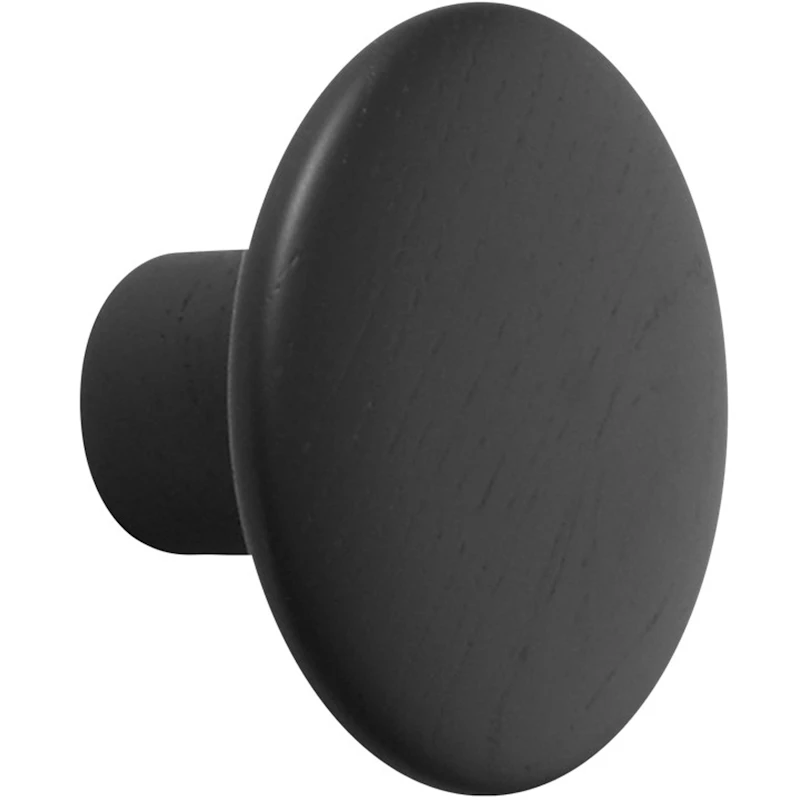 Dots Koukku Puu Ø9 cm, Musta