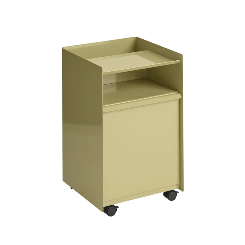 Folded Säilytysvaunu Ovella, Tumma Beige