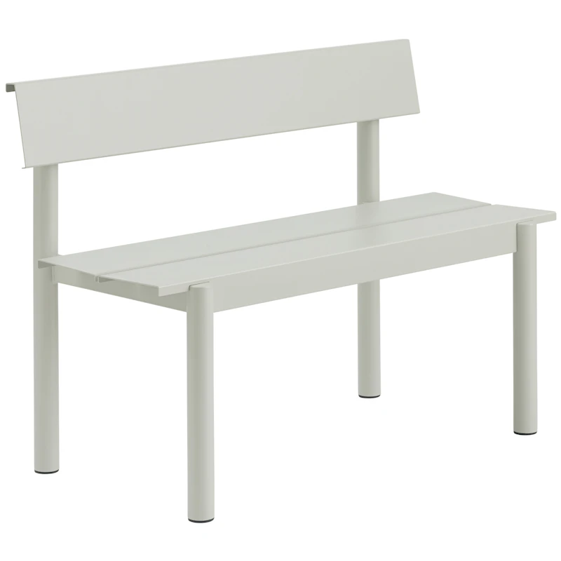 Linear Penkki Selkänojalla 110 cm, Harmaa
