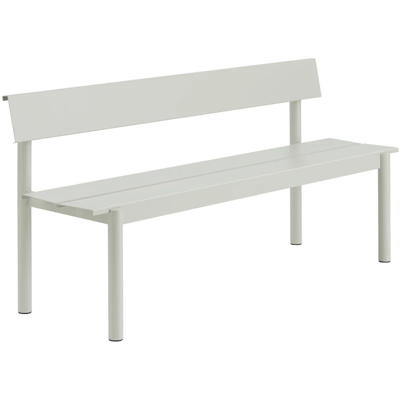 Linear Penkki Selkänojalla 170 cm, Harmaa