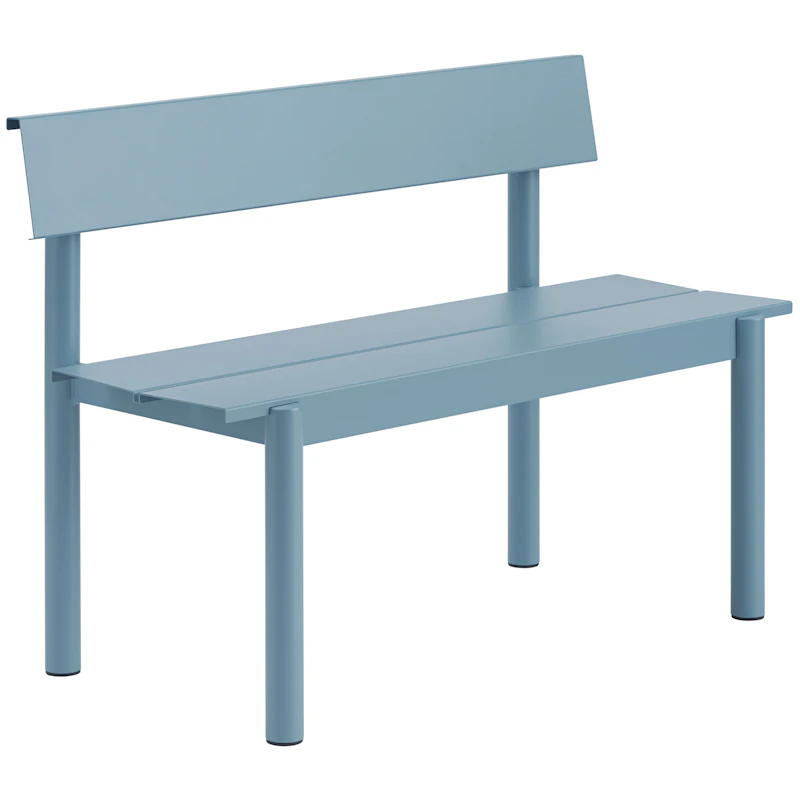 Linear Penkki Selkänojalla 110 cm, Pale Blue
