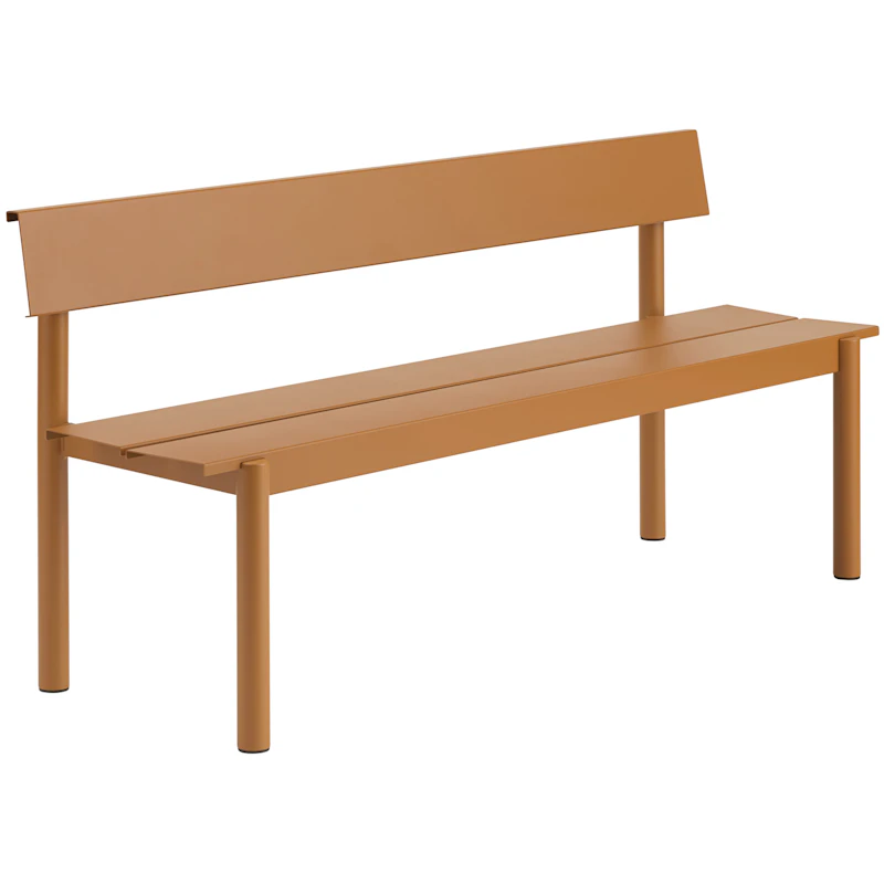 Linear Penkki Selkänojalla 170 cm, Burnt Orange