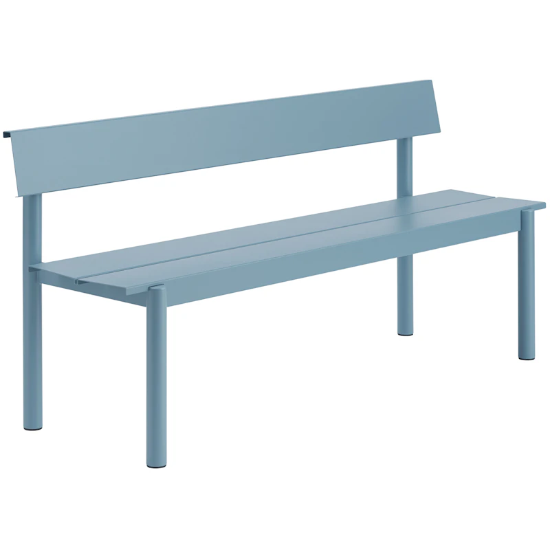 Linear Penkki Selkänojalla 170 cm, Pale Blue