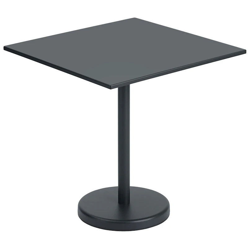 Linear Pöytä Teräs 70x70 cm, Antrasiitti