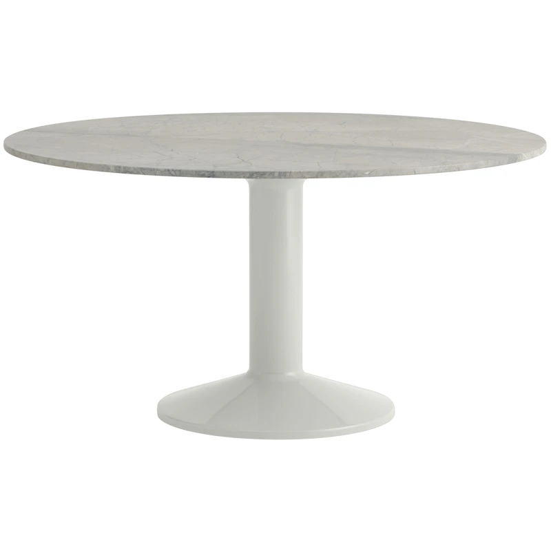 Midst Ruokapöytä Ø140 cm, Harmaa Marmori / Harmaa