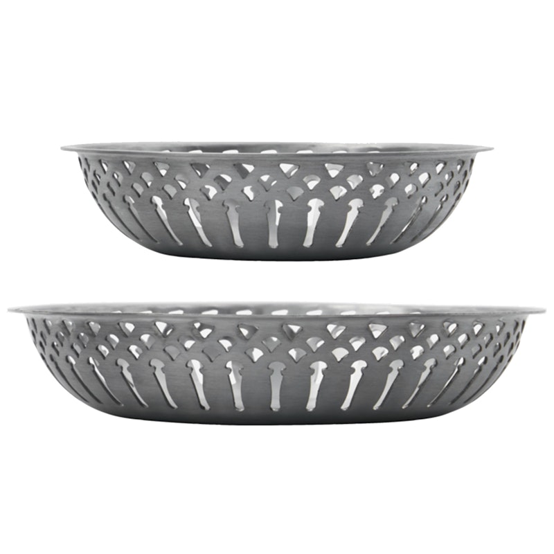 Leipäkori 2 kpl:n pakkaus, Antique Silver
