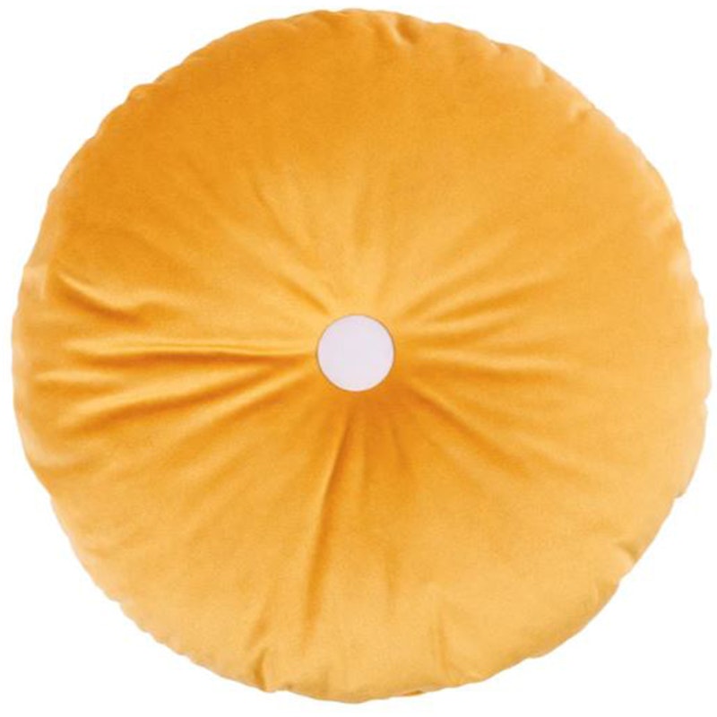 Eco-Velvet Tyyny Ø35 cm, Yellow