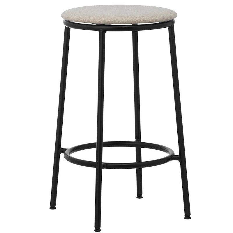 Circa Barstool 65 cm Black Steel Baarijakkara Valkoinen