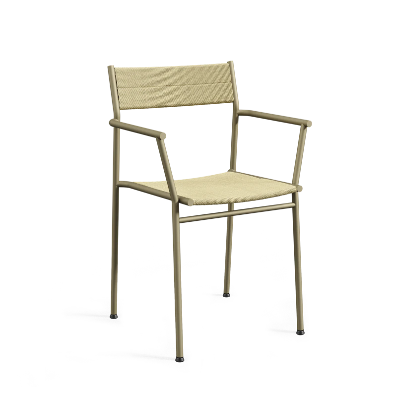 Vev Ruokatuoli Käsinojilla Grey Beige/Natural