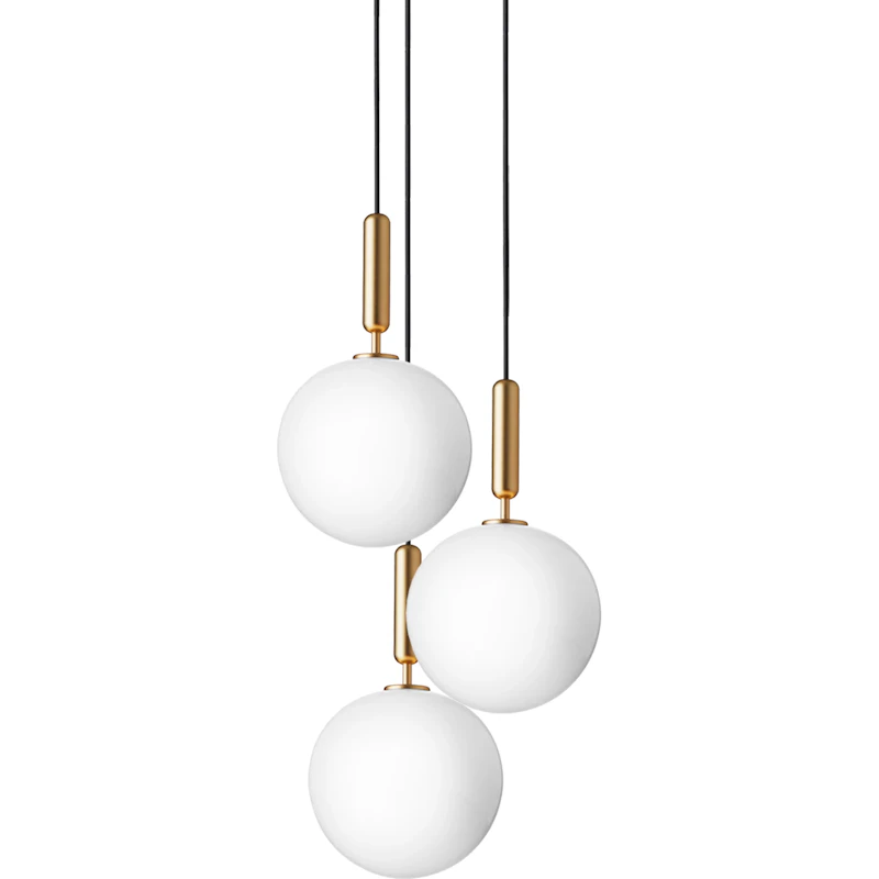 Miira 3 Kattokruunu 370 mm, Messinki / Opal