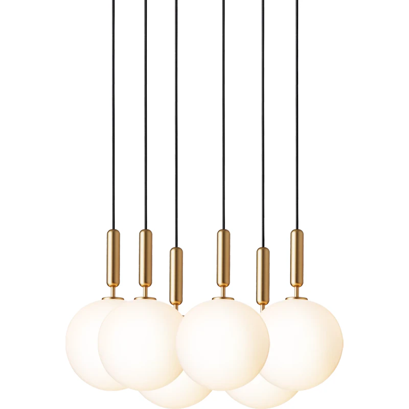 Miira 6 Kattokruunu 470 mm, Messinki / Opal