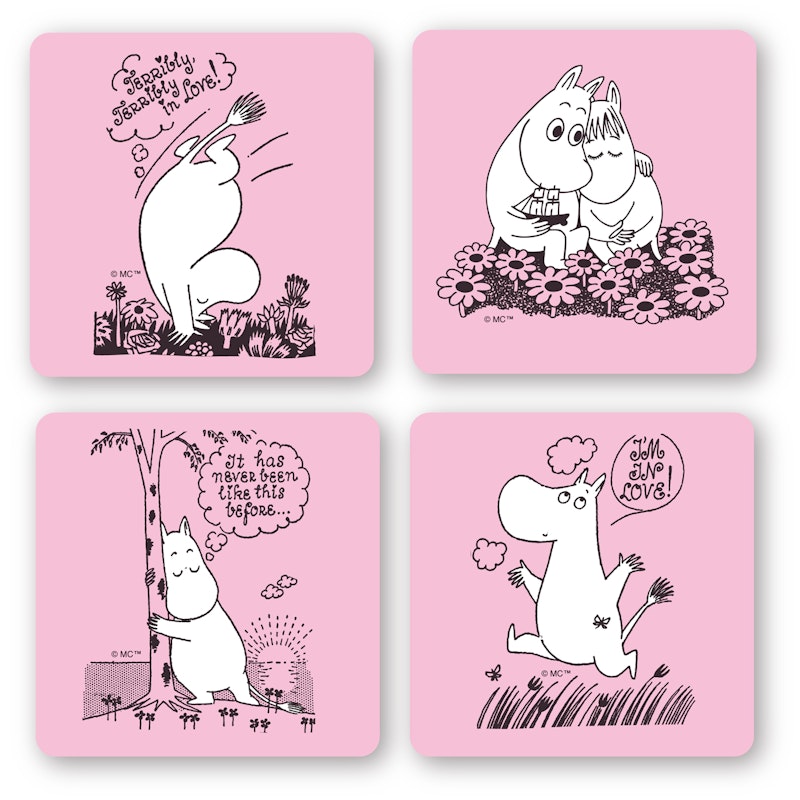 Muumi Lasinaluset, 4kpl, Love