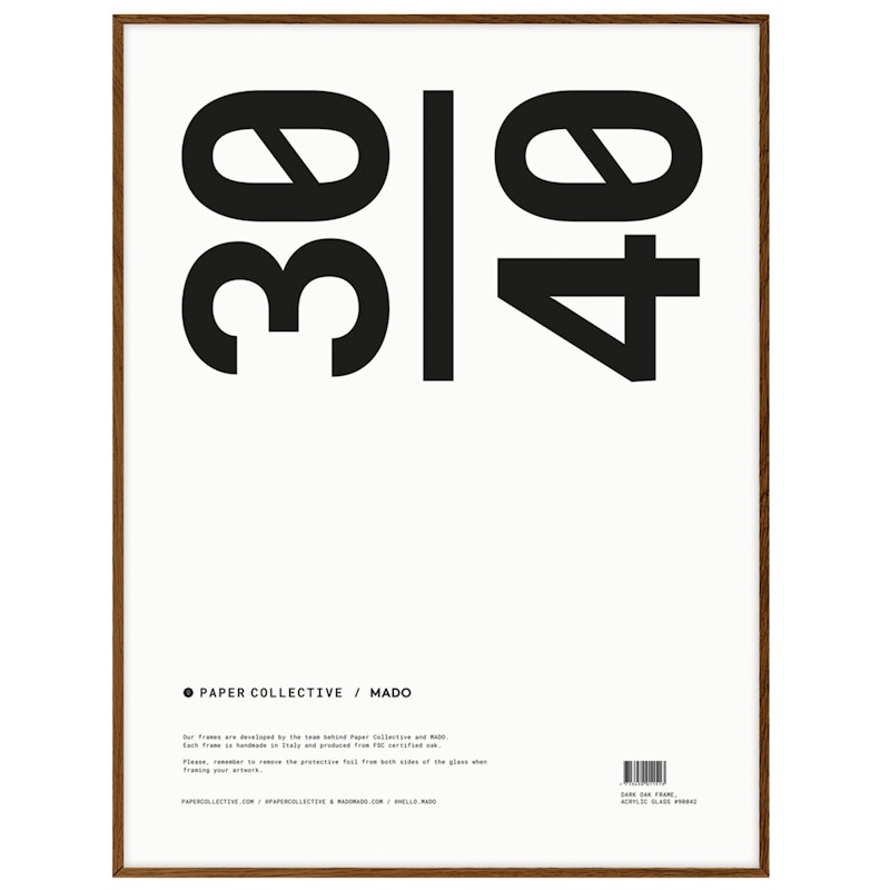 Kehykset Tumman Tammiset / Akryylilasi, 30x40 cm