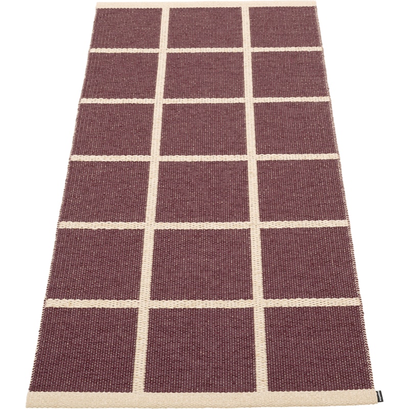 Criss Muovimatto Burgundy / Cream, 70x150 cm