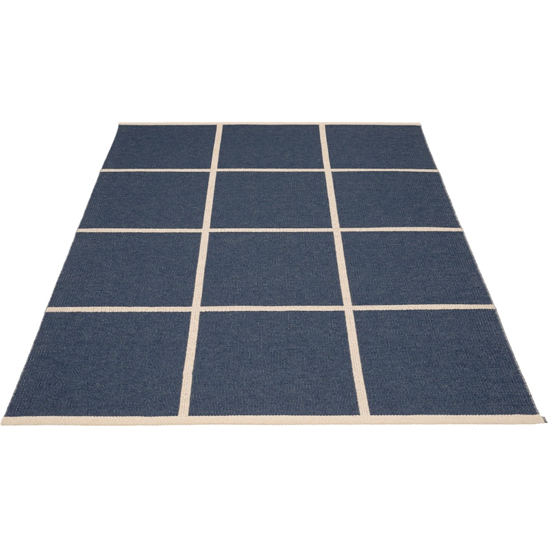 Criss Muovimatto Dark Blue / Cream, 180x260 cm