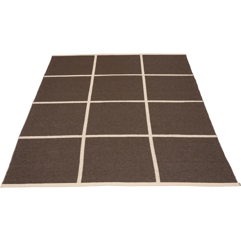 Criss Muovimatto Dark Brown / Cream, 180x260 cm