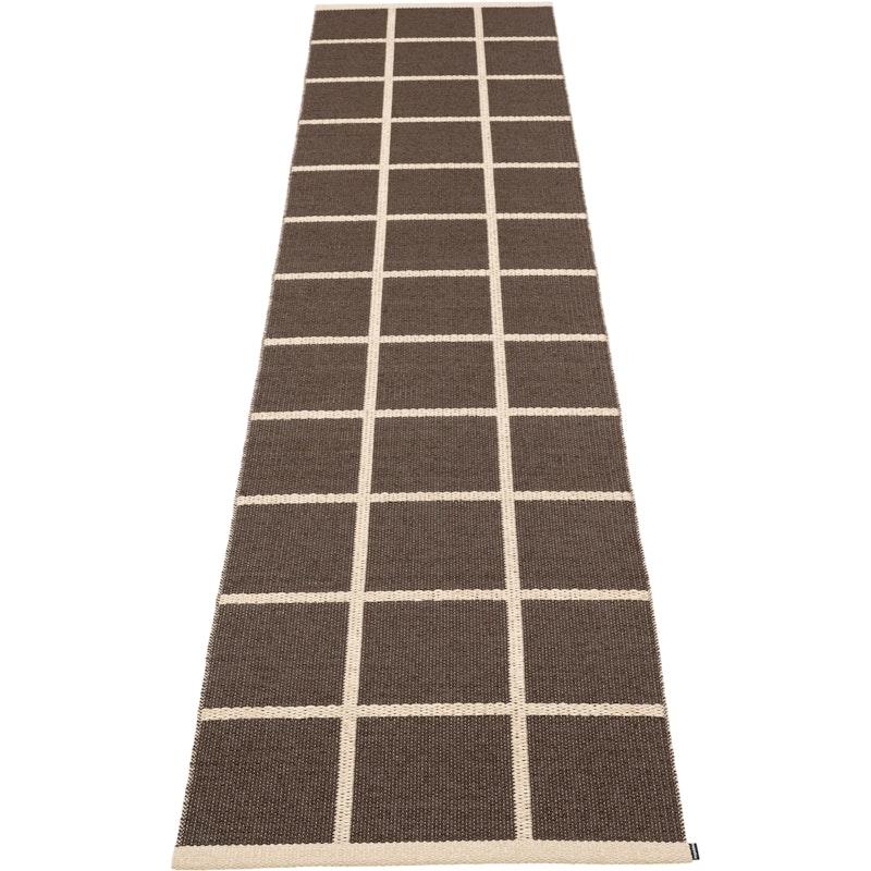 Criss Muovimatto Dark Brown / Cream, 70x300 cm