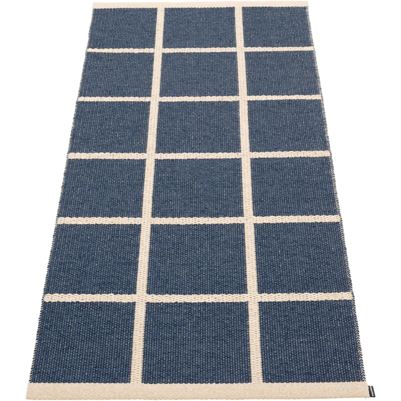 Criss Muovimatto Dark Blue / Cream, 70x150 cm