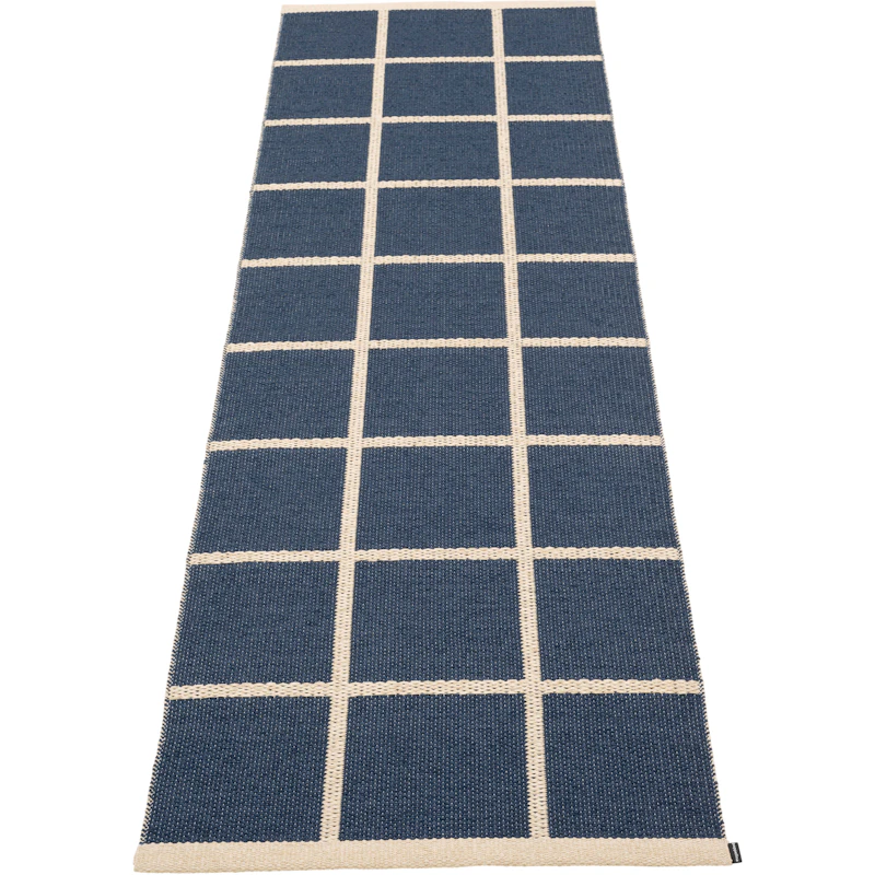Criss Muovimatto Dark Blue / Cream, 70x225 cm