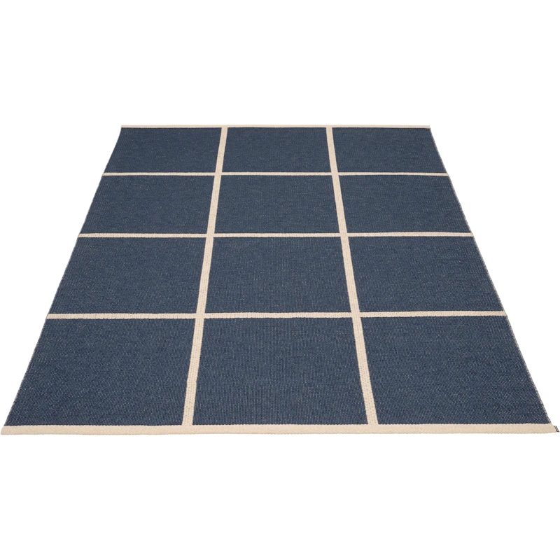 Criss Muovimatto Dark Blue / Cream, 180x260 cm