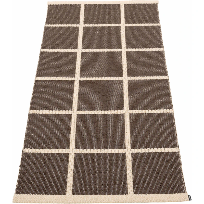 Criss Muovimatto Dark Brown / Cream, 70x150 cm