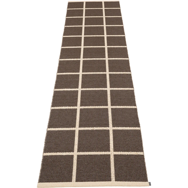 Criss Muovimatto Dark Brown / Cream, 70x300 cm