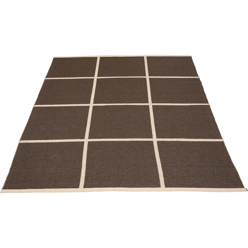 Criss Muovimatto Dark Brown / Cream, 180x260 cm