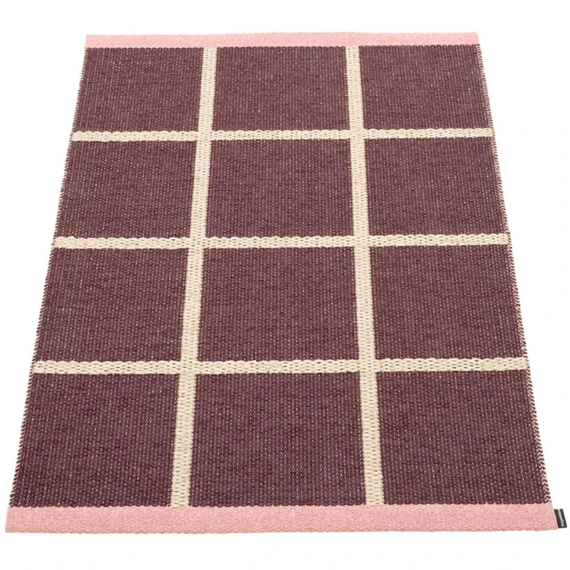 Criss Pop Muovimatto 70x100 cm, Burgundy / Cream / Piglet