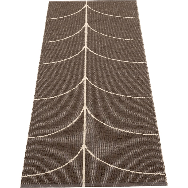 Leif Muovimatto Dark Brown / Cream, 70x180 cm